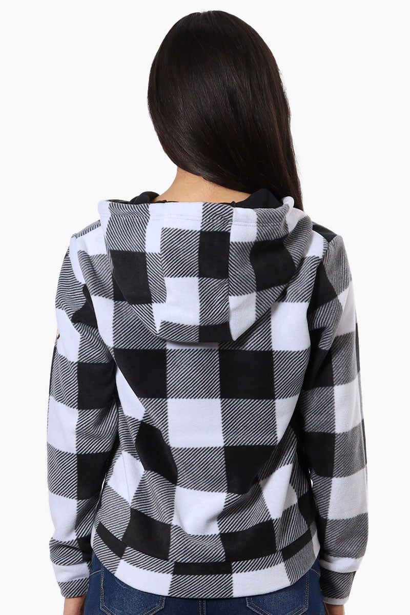 Canada Weather Gear Plaid Fleece Hoodie - Black - Womens Hoodies & Sweatshirts - Fairweather