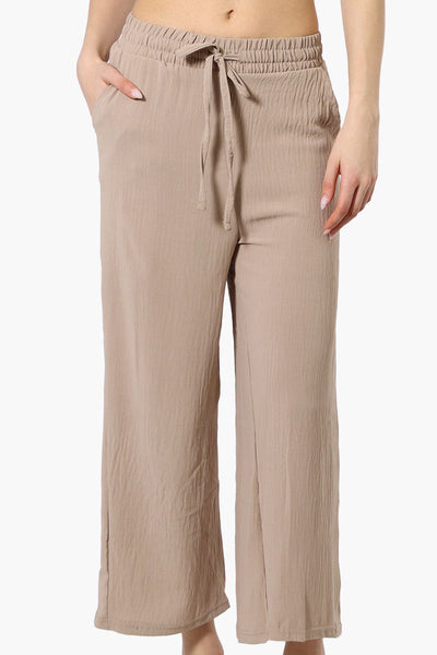 Urbanology Tie Waist Culotte Pants - Cream - Womens Pants - Fairweather