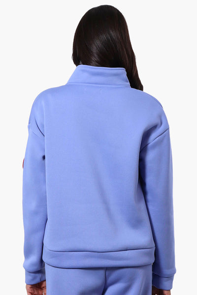 Fahrenheit 1/4 Zip Basic Sweatshirt - Blue - Womens Hoodies & Sweatshirts - Fairweather