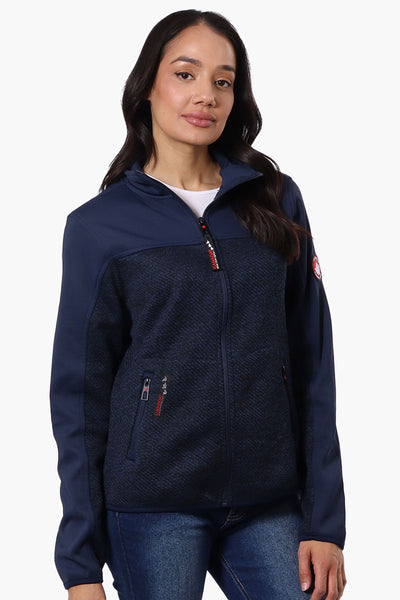 Canada Weather Gear Zip Up Sweater Fleece Lightweight Jacket - Navy - Womens Lightweight Jackets - Fairweather