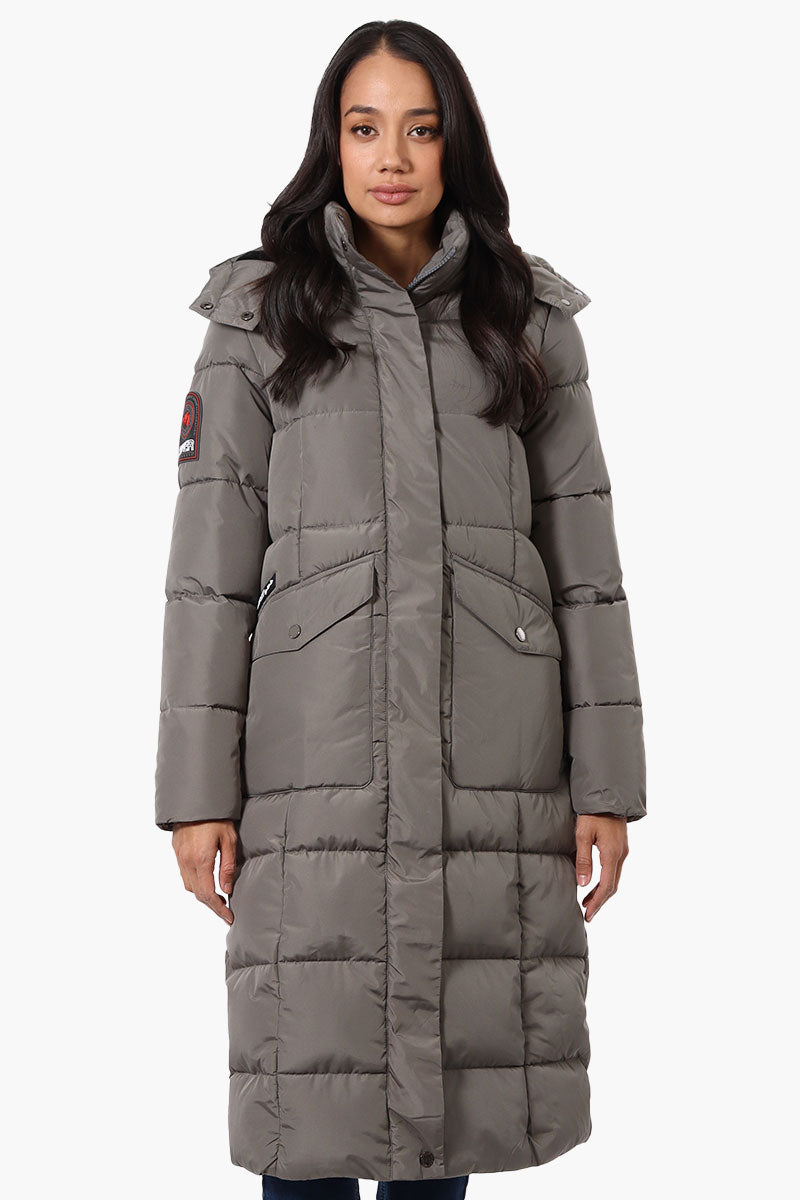 Super Triple Goose Maxi Puffer Parka Jacket - Olive - Womens Parka Jackets - Fairweather