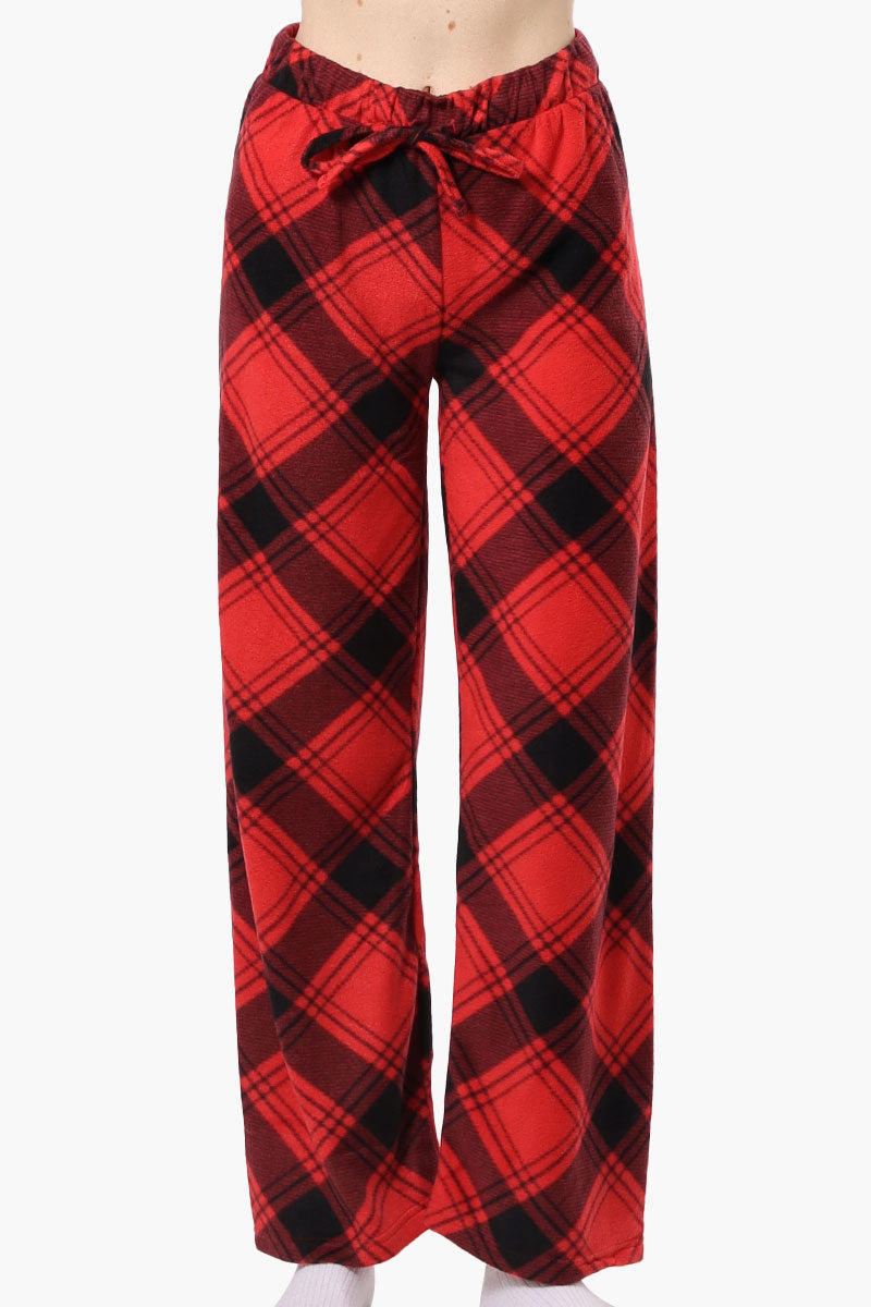 Canada Weather Gear Plaid Wide Leg Pajama Pants - Red - Womens Pajamas - Fairweather