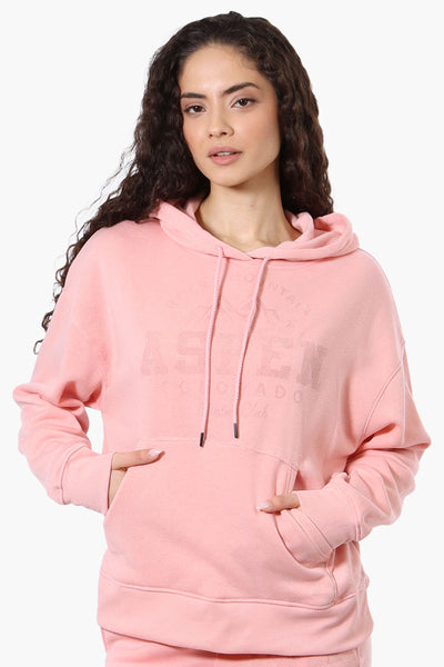 Fahrenheit Oversized Aspen Print Hoodie - Pink - Womens Hoodies & Sweatshirts - Fairweather