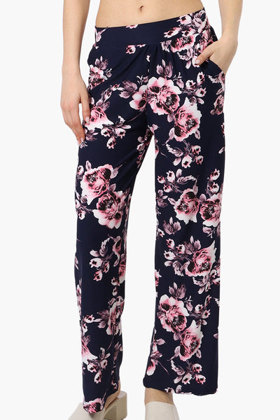 International INC Company Floral Wide Leg Pants - Navy - Womens Pants - Fairweather