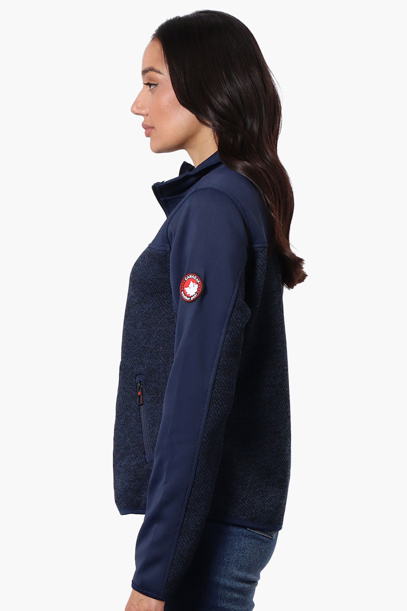 Canada Weather Gear Zip Up Sweater Fleece Lightweight Jacket - Navy - Womens Lightweight Jackets - Fairweather