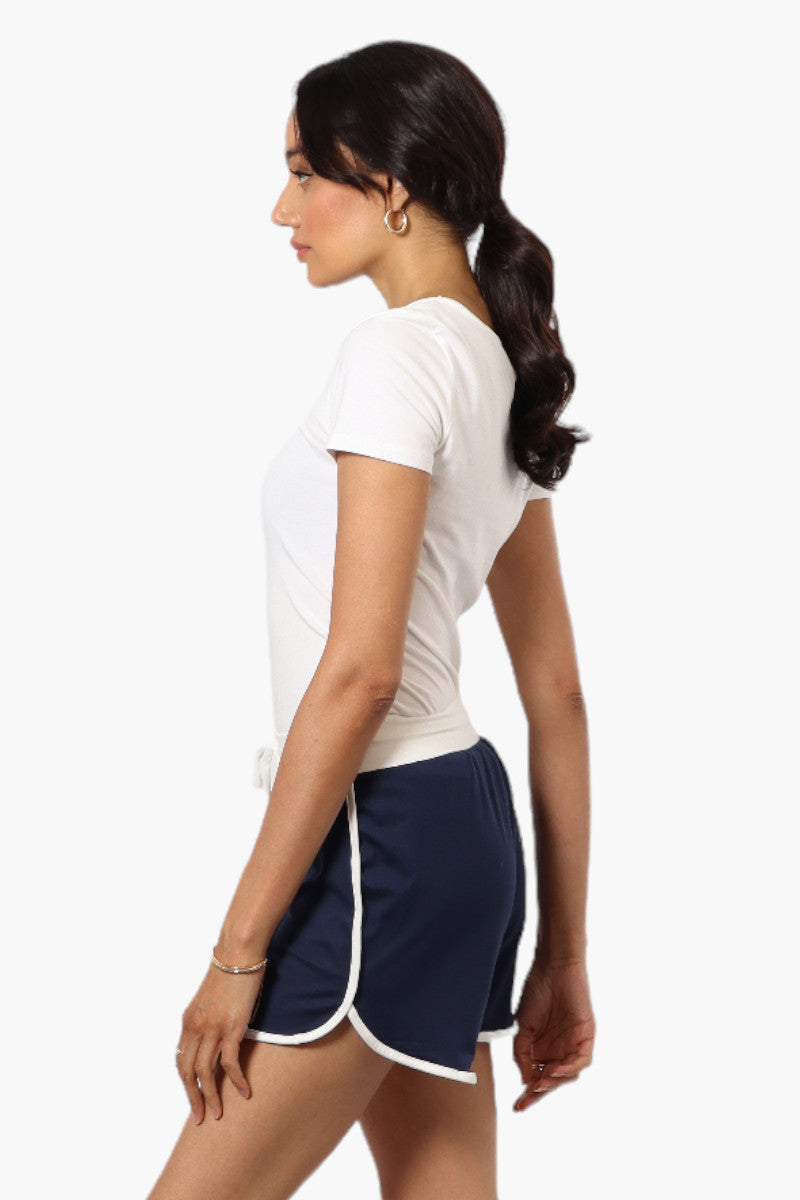 Mikk Basic Solid Dolphin Shorts - Navy - Womens Shorts & Capris - Fairweather