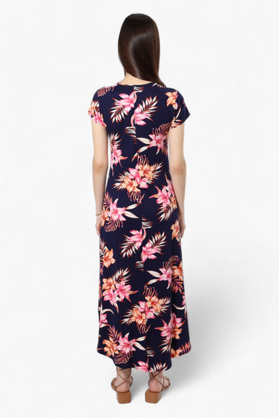 International INC Company Floral High Low Maxi Dress - Navy - Womens Maxi Dresses - Fairweather