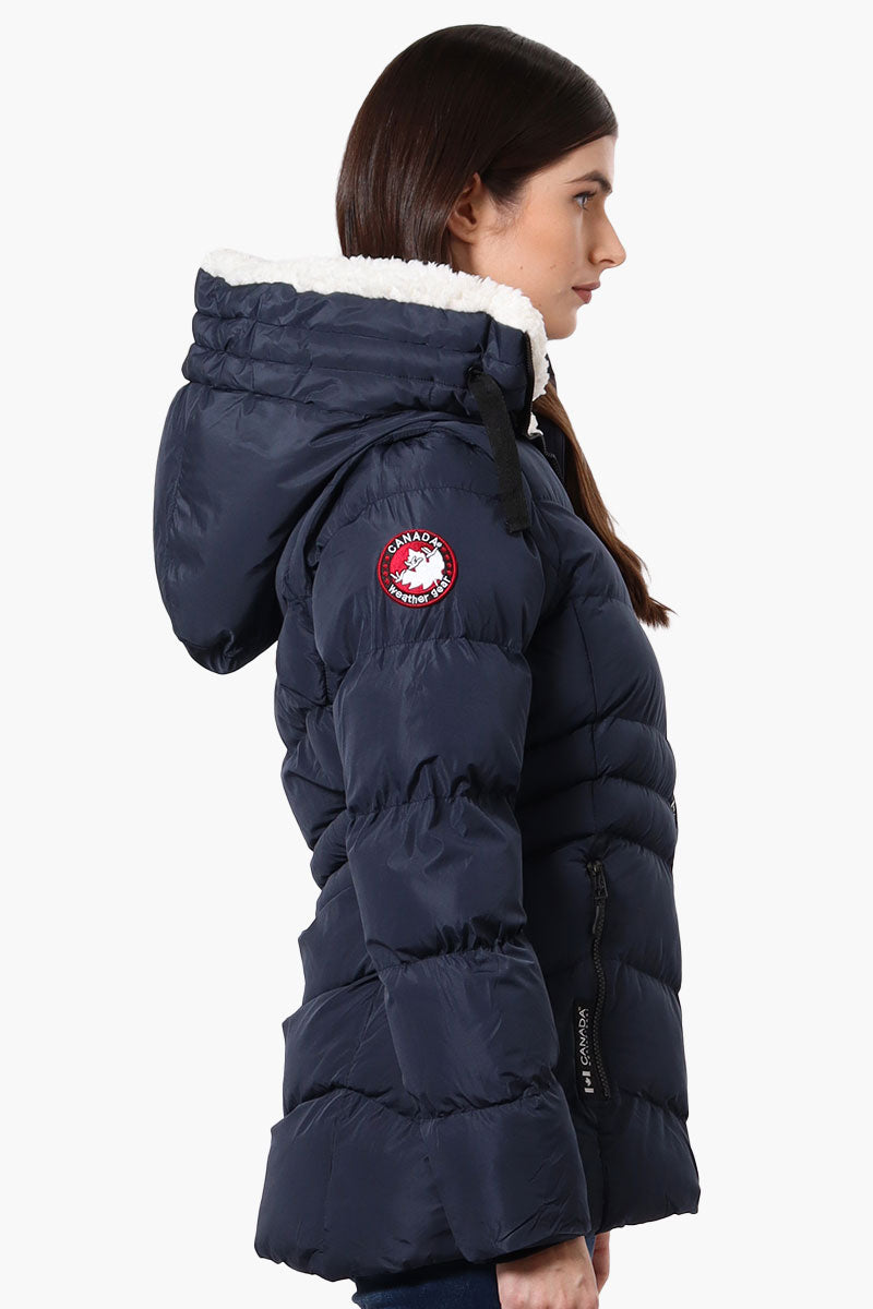 Canada Weather Gear Zip Off Sleeve Bomber Jacket - Navy - Womens Bomber Jackets - Fairweather