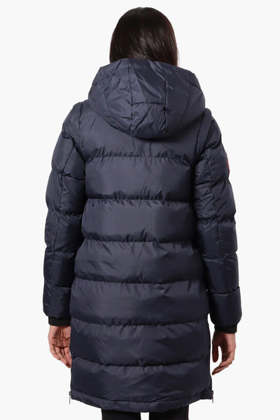 Canada Weather Gear Side Slit Puffer Parka Jacket - Navy - Womens Parka Jackets - Fairweather