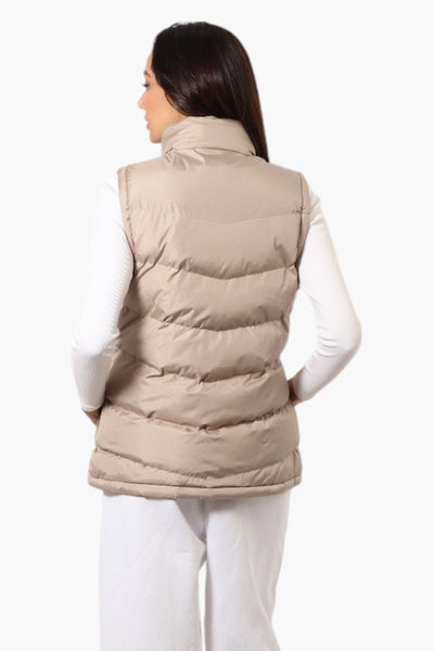 Super Triple Goose Solid Bubble Vest - Beige - Womens Vests - Fairweather