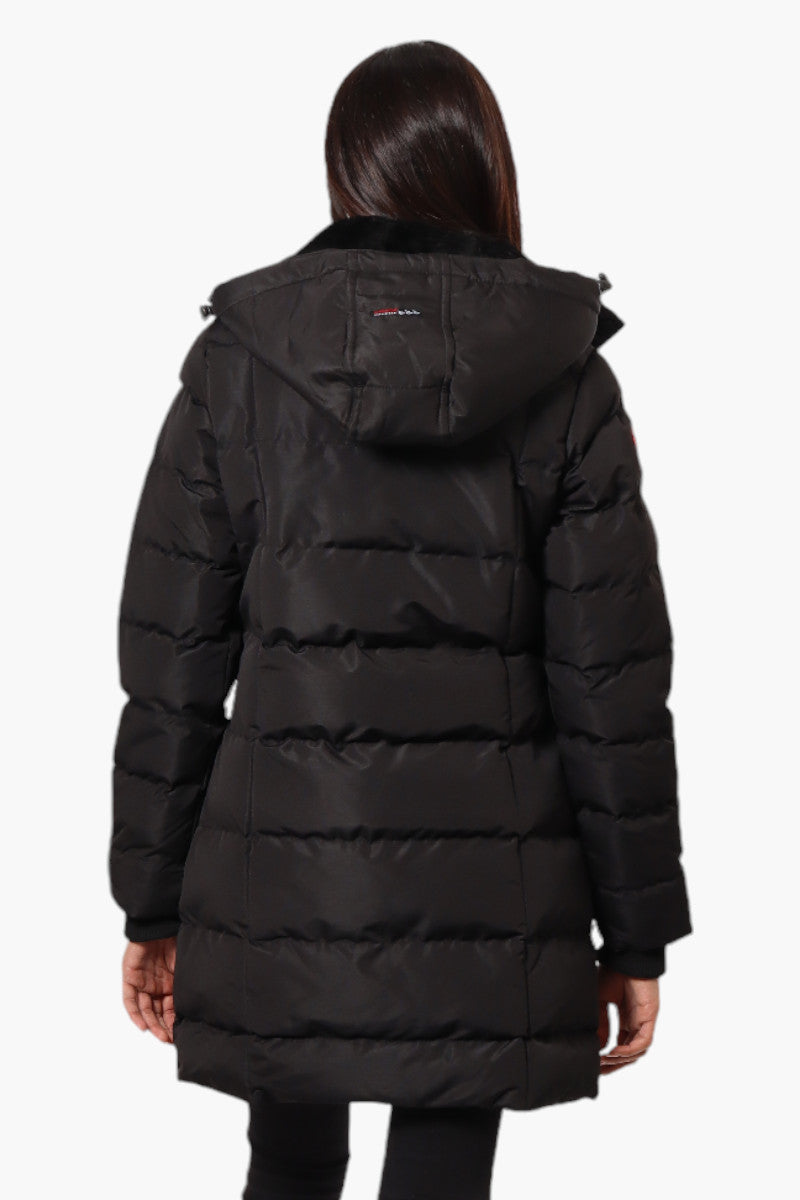 Canada Weather Gear 3/4 Length Bubble Parka Jacket - Black - Womens Parka Jackets - Fairweather