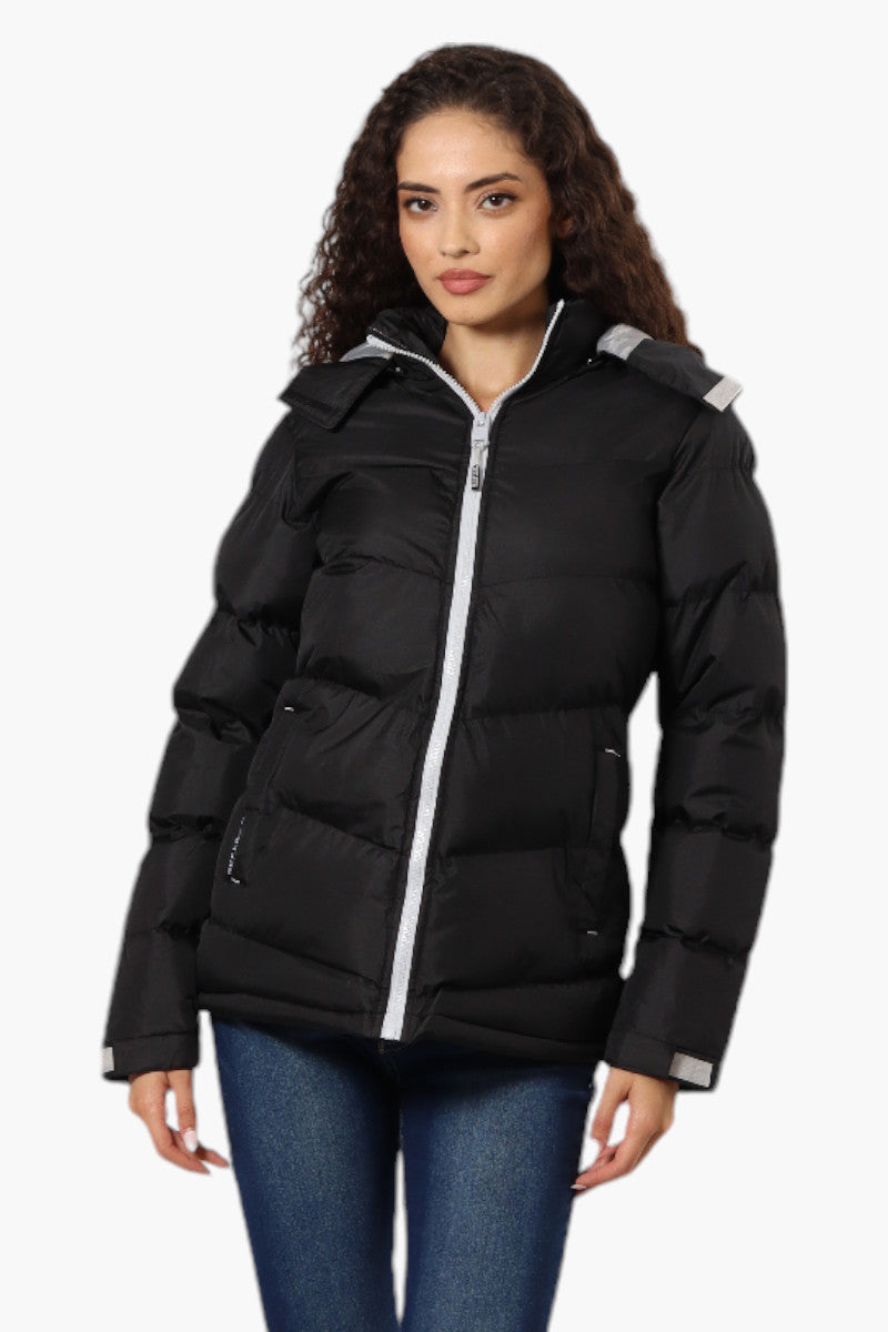 Canada Weather Gear Solid Bubble Bomber Jacket - Black - Womens Bomber Jackets - Fairweather