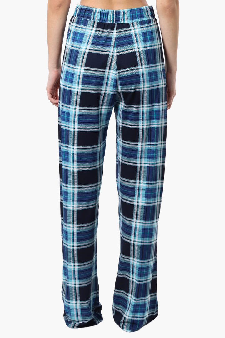 Canada Weather Gear Plaid Wide Leg Pajama Pants Navy