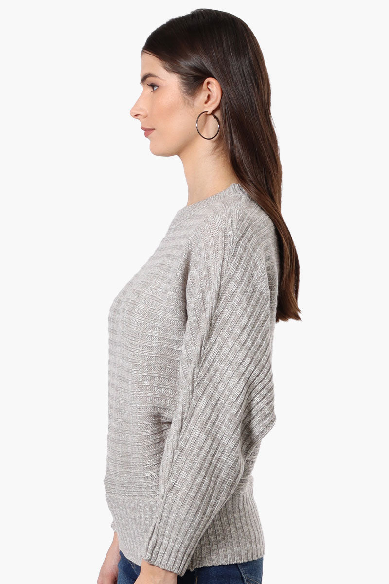 International INC Company Button Shoulder Pullover Sweater - Grey - Womens Pullover Sweaters - Fairweather