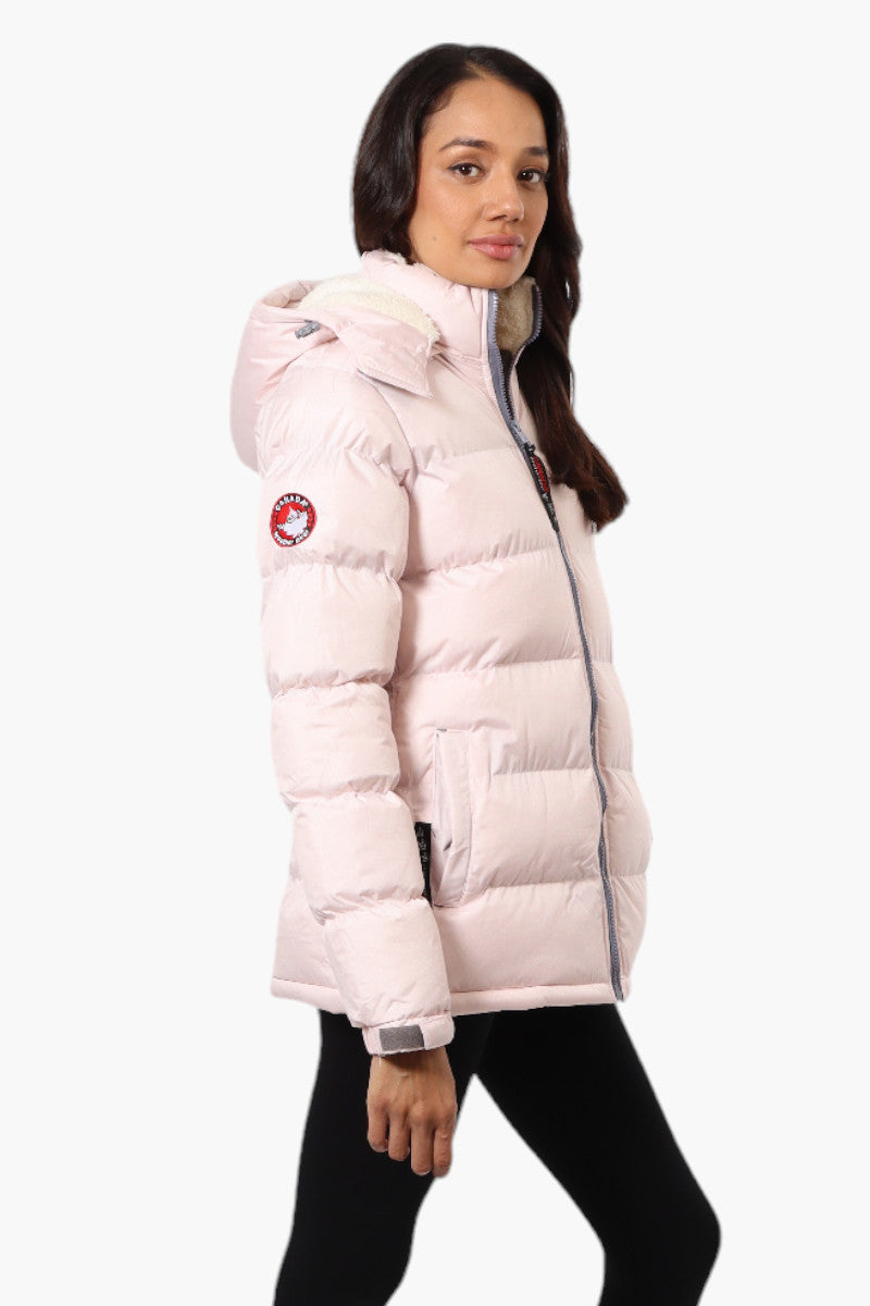 Canada Weather Gear Solid Bubble Bomber Jacket - Pink - Womens Bomber Jackets - Fairweather