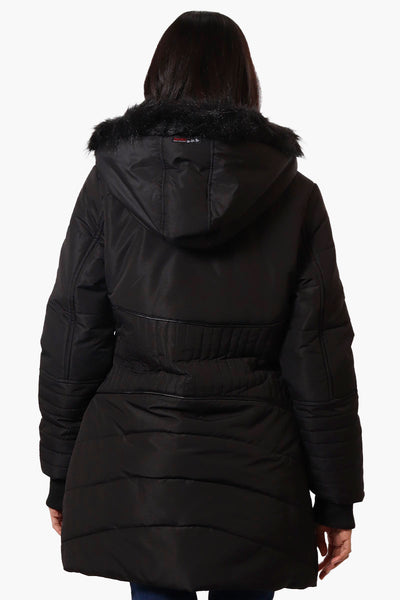 Canada Weather Gear Chevron Quilted Parka Jacket - Black - Womens Parka Jackets - Fairweather