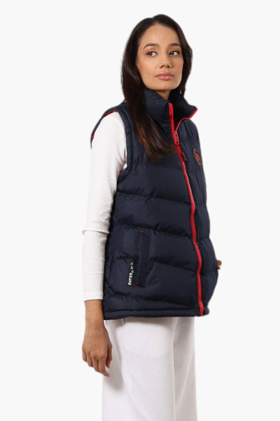 Super Triple Goose Solid Bubble Vest - Navy - Womens Vests - Fairweather