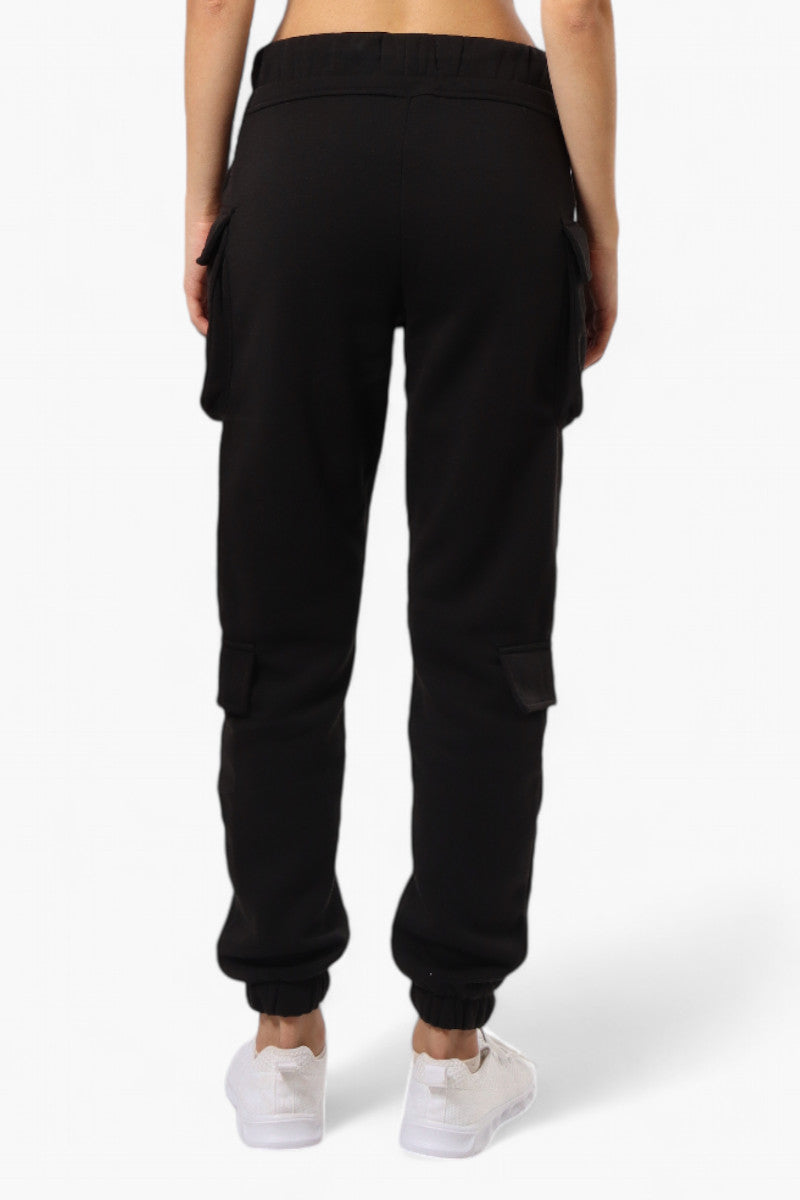 Fahrenheit Tie Waist 4 Pocket Cargo Joggers - Black - Womens Joggers & Sweatpants - Fairweather