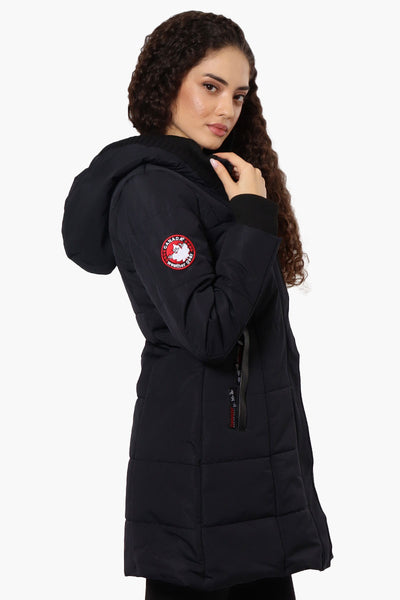 Canada Weather Gear Faux Fur Lined Hood Parka Jacket - Navy - Womens Parka Jackets - Fairweather