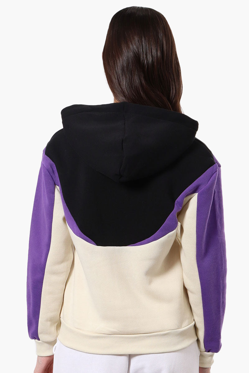 New Look Fleece Colour Block Hoodie - Black - Womens Hoodies & Sweatshirts - Fairweather