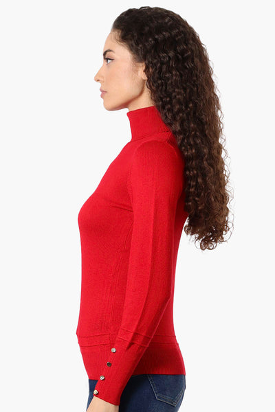 International INC Company Basic Turtleneck Pullover Sweater - Red - Womens Pullover Sweaters - Fairweather