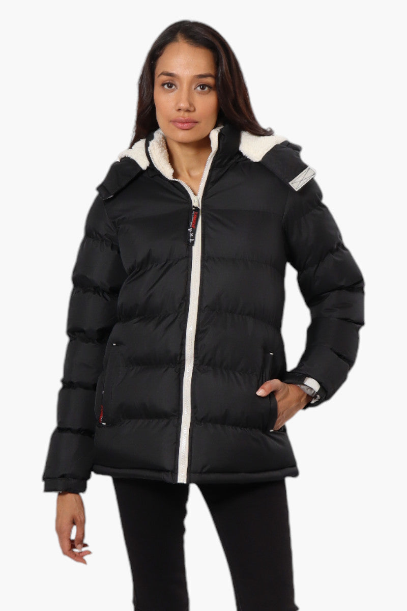 Canada Weather Gear Solid Bubble Bomber Jacket - Black - Womens Bomber Jackets - Fairweather