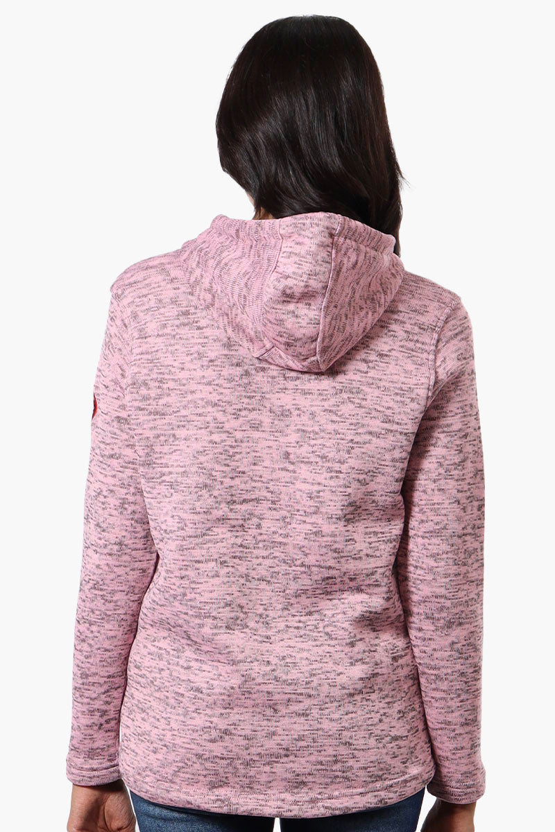 Canada Weather Gear Chest Logo Fleece Hoodie - Pink - Womens Hoodies & Sweatshirts - Fairweather