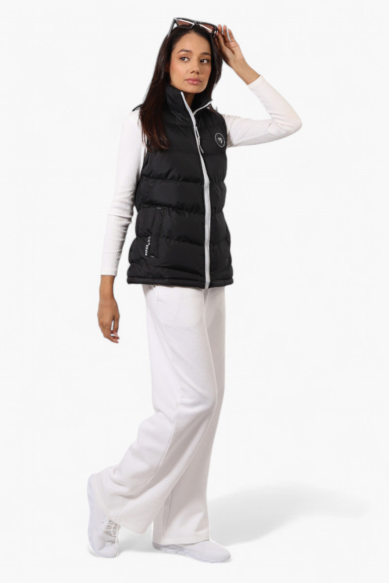 Super Triple Goose Solid Bubble Vest - Black - Womens Vests - Fairweather