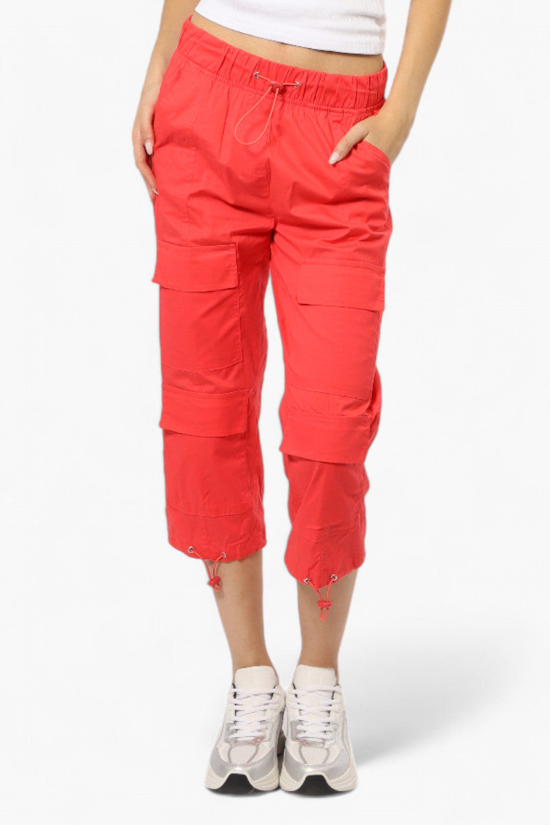 Canada Weather Gear Drawstring Cargo Capris - Red - Womens Shorts & Capris - Fairweather