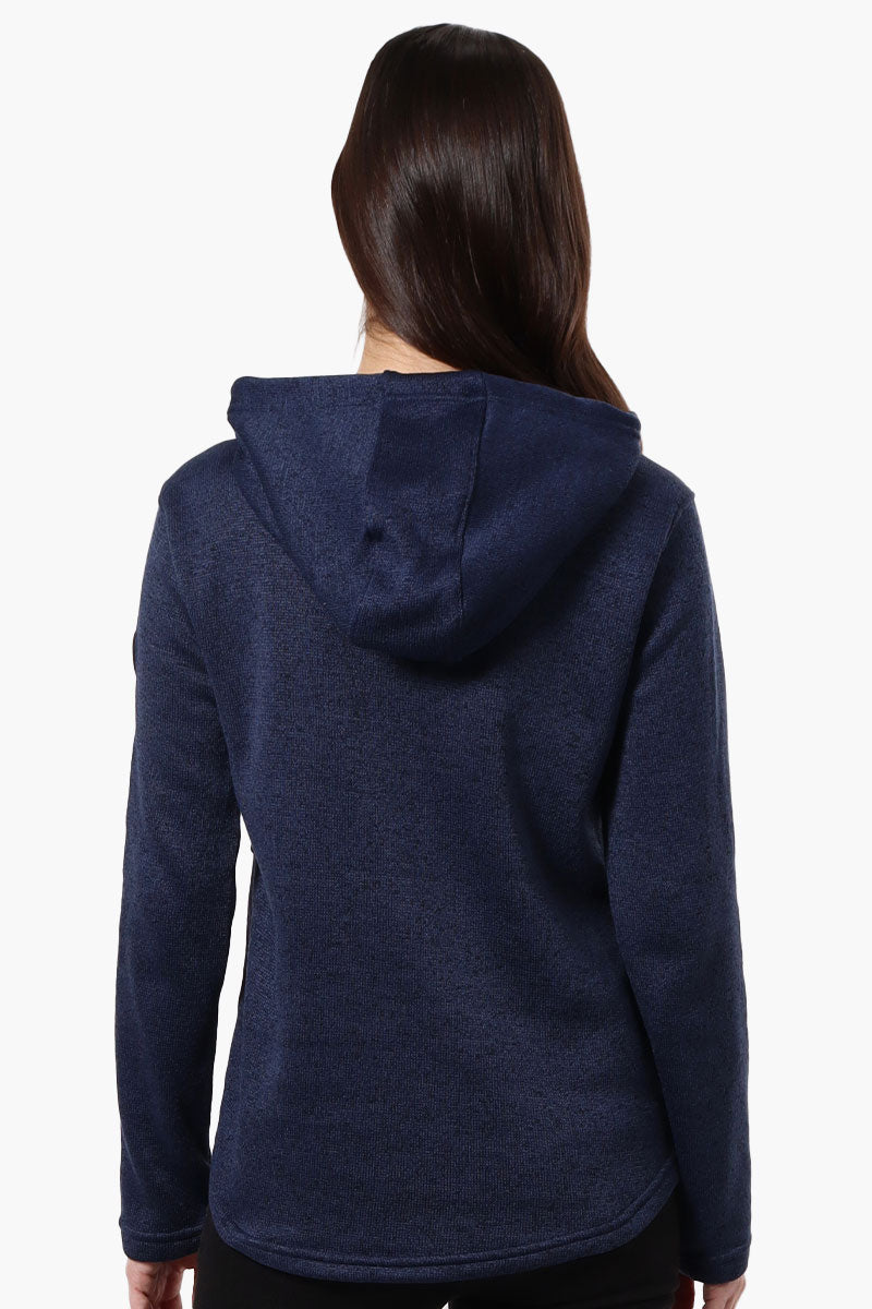 Canada Weather Gear Chest Logo Fleece Hoodie - Navy - Womens Hoodies & Sweatshirts - Fairweather