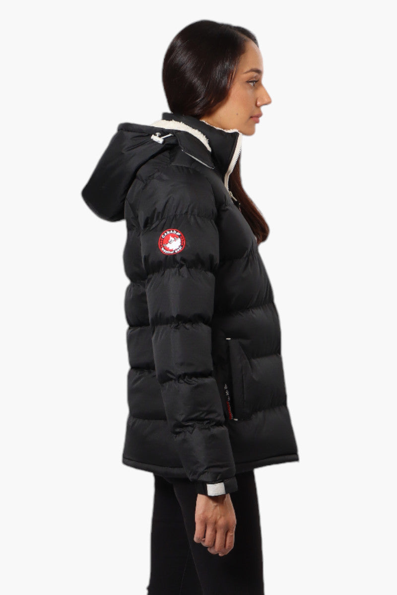 Canada Weather Gear Solid Bubble Bomber Jacket - Black - Womens Bomber Jackets - Fairweather