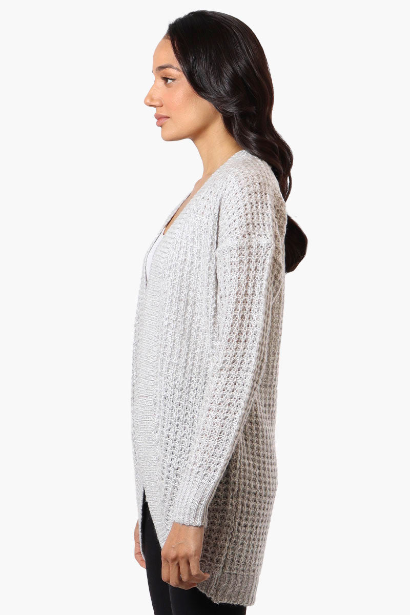 Majora Knit Long Sleeve Wrap Cardigan - Stone - Womens Cardigans - Fairweather