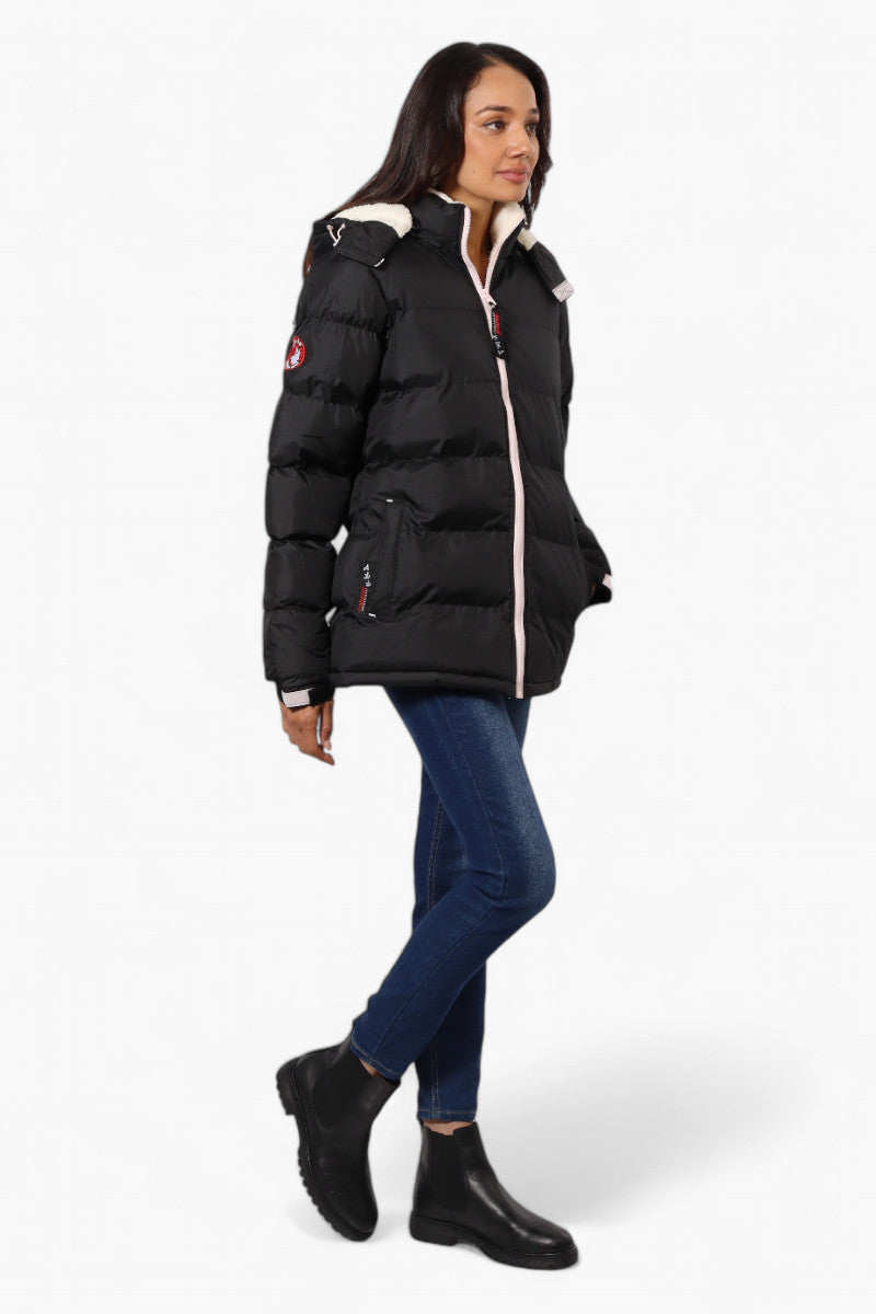 Canada Weather Gear Solid Bubble Bomber Jacket - Black - Womens Bomber Jackets - Fairweather