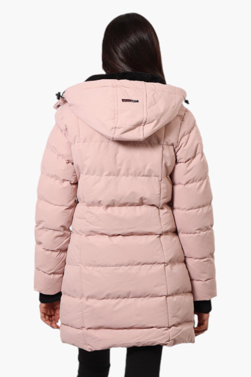 Canada Weather Gear 3/4 Length Bubble Parka Jacket - Pink - Womens Parka Jackets - Fairweather