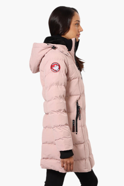 Canada Weather Gear 3/4 Length Bubble Parka Jacket - Pink - Womens Parka Jackets - Fairweather