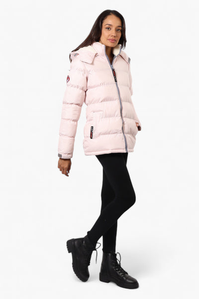 Canada Weather Gear Solid Bubble Bomber Jacket - Pink - Womens Bomber Jackets - Fairweather