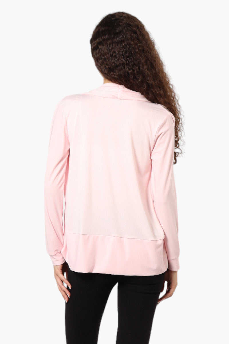 International INC Company Long Sleeve Open Wrap Cardigan - Pink - Womens Cardigans - Fairweather