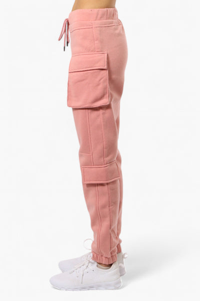 Fahrenheit Tie Waist 4 Pocket Cargo Joggers - Pink - Womens Joggers & Sweatpants - Fairweather