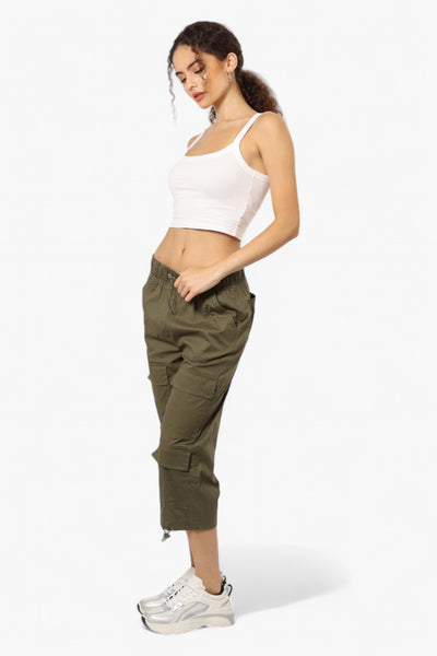 Canada Weather Gear Drawstring Cargo Capris - Olive - Womens Shorts & Capris - Fairweather