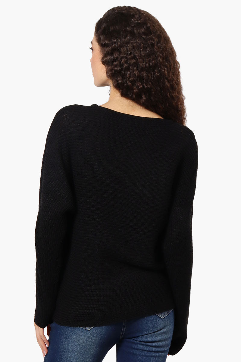 International INC Company Ribbed Pullover Sweater - Black - Womens Pullover Sweaters - Fairweather