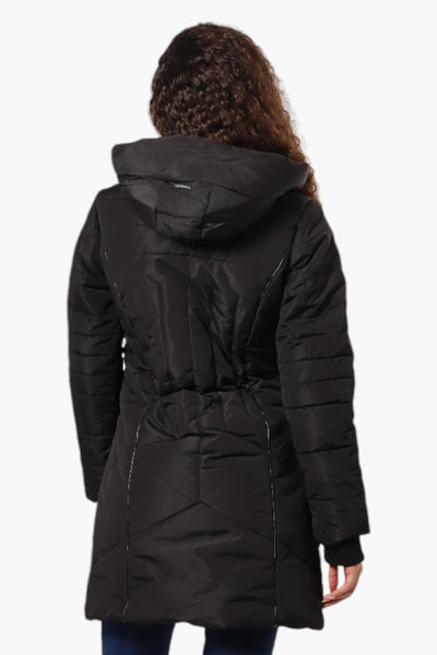 Oppenheimer Double Zip Cinched Waist Parka Jacket - Black - Womens Parka Jackets - Fairweather