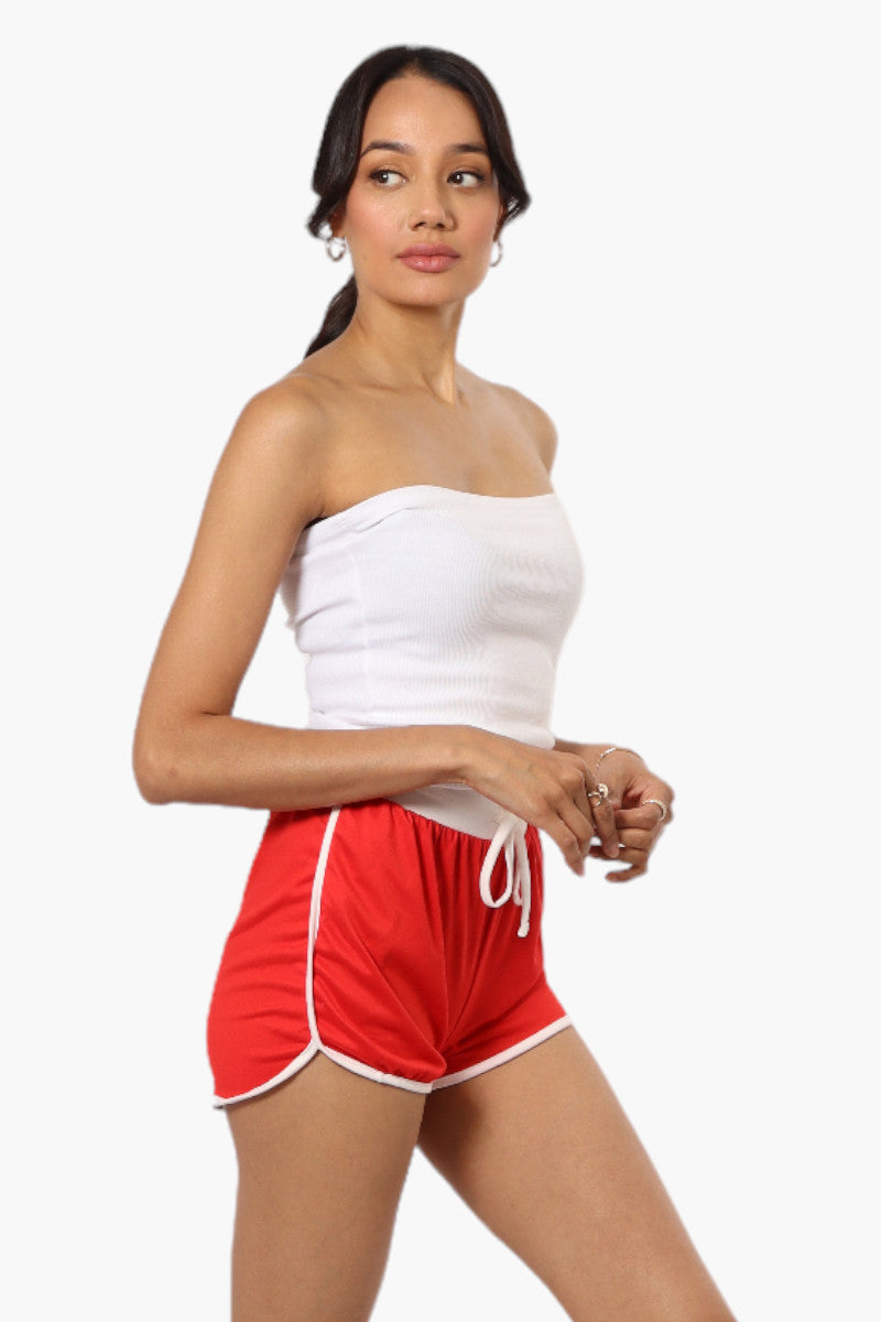 Mikk Basic Solid Dolphin Shorts - Red - Womens Shorts & Capris - Fairweather