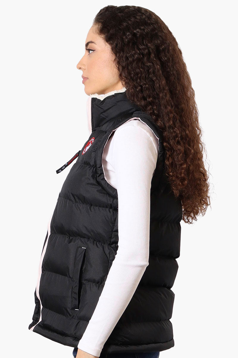 Canada Weather Gear Fleece Lined Collar Bubble Vest - Black - Womens Vests - Fairweather