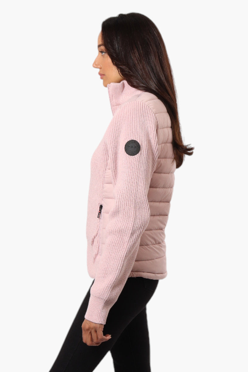 Canada Weather Gear Sweater Knit Zip Up Lightweight Jacket - Pink - Womens Lightweight Jackets - Fairweather