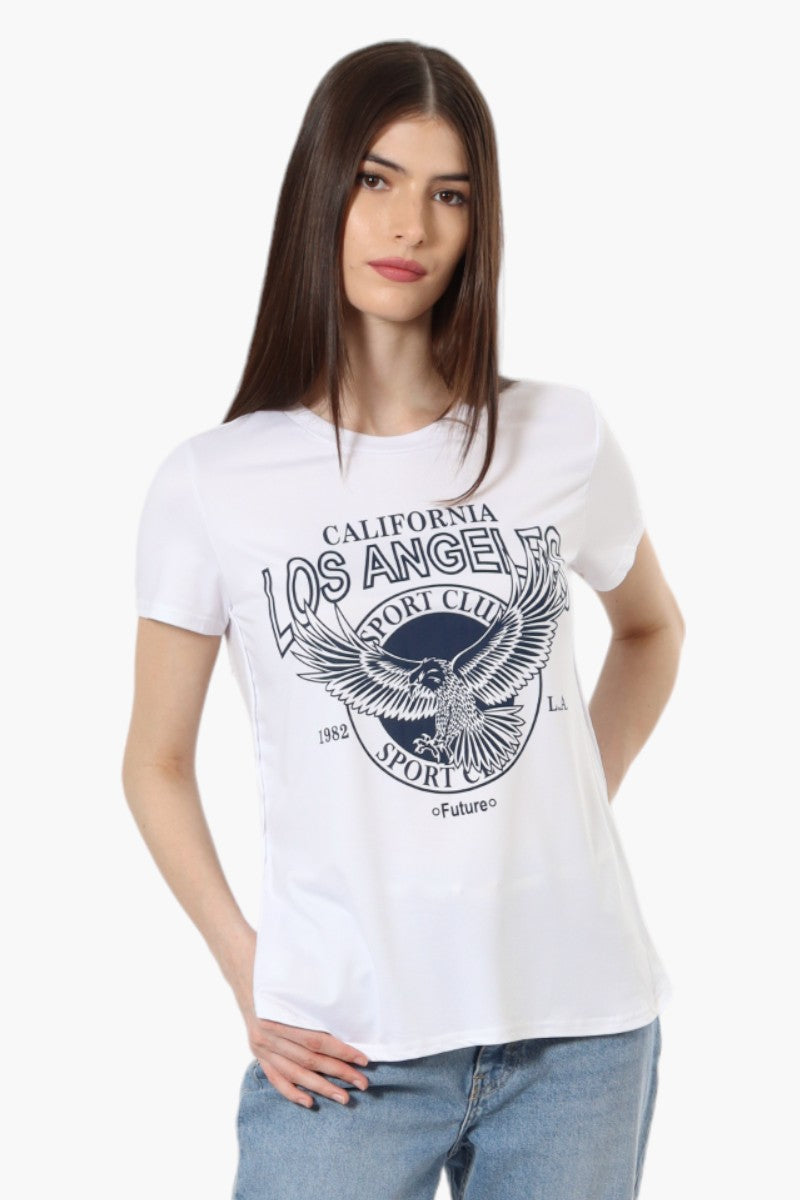 Magazine California Los Angeles Print Tee - White - Womens Tees & Tank Tops - Fairweather