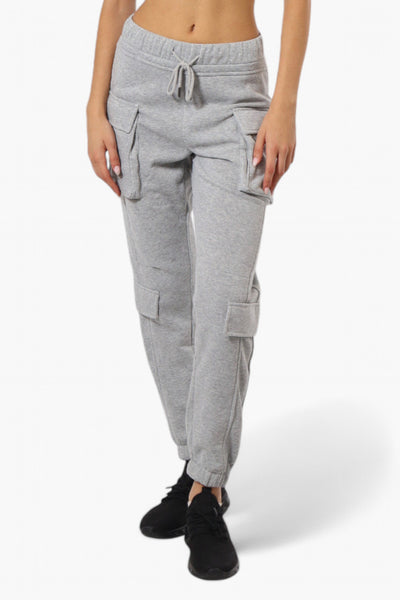 Fahrenheit Tie Waist 4 Pocket Cargo Joggers - Grey - Womens Joggers & Sweatpants - Fairweather