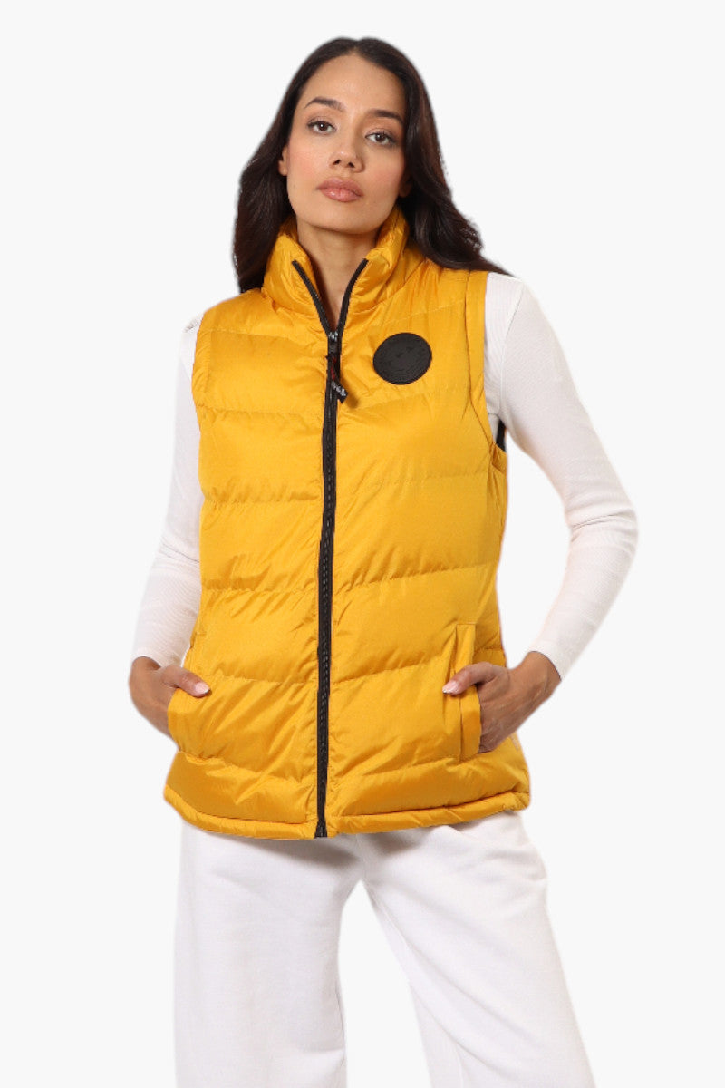 Canada Weather Gear Solid Bubble Vest - Mustard - Womens Vests - Fairweather