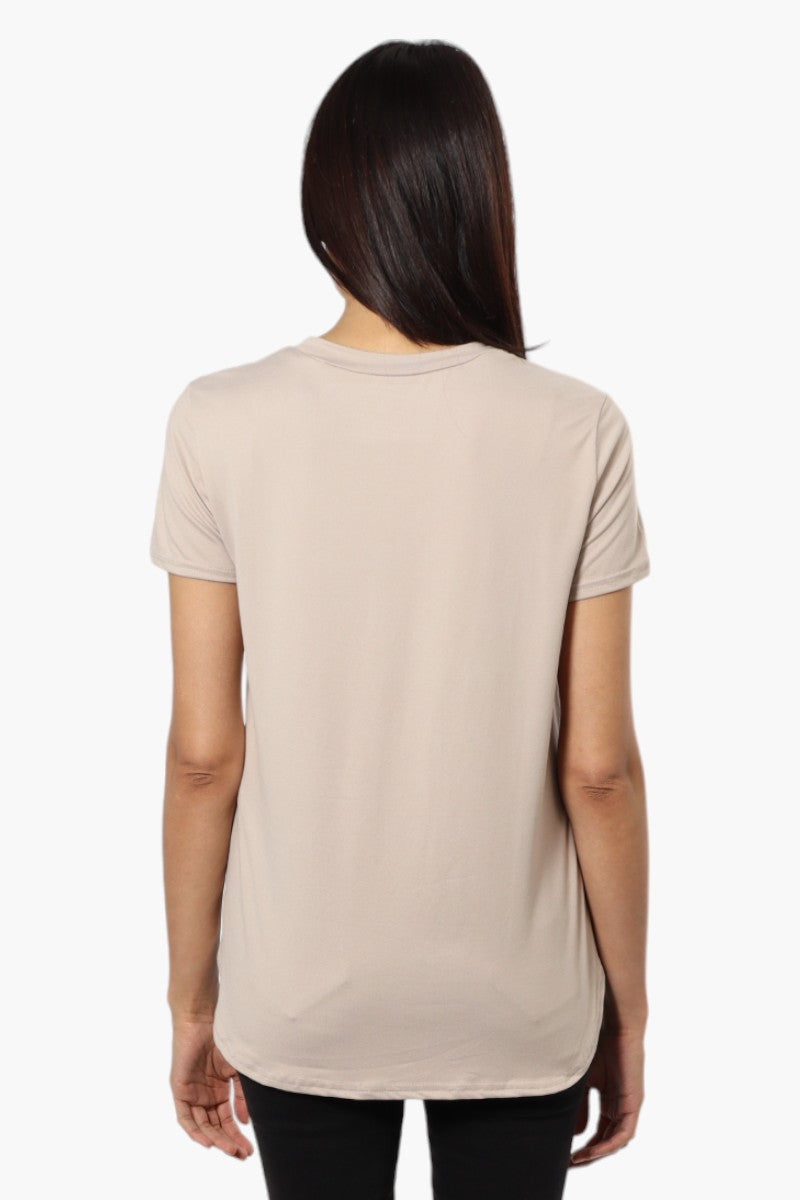 Magazine New York Print Tee - Taupe - Womens Tees & Tank Tops - Fairweather