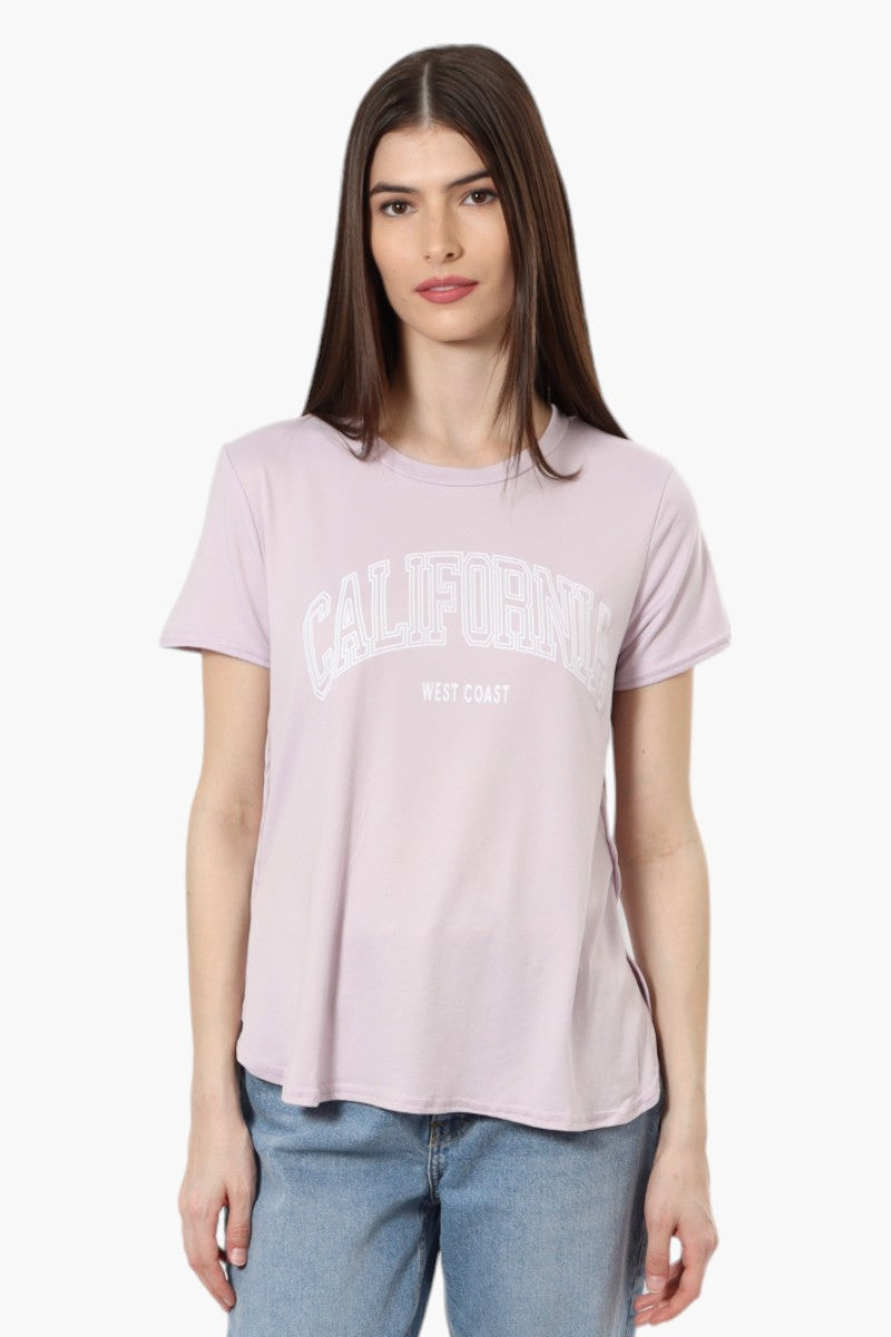 Magazine California Print Tee - Lavender - Womens Tees & Tank Tops - Fairweather