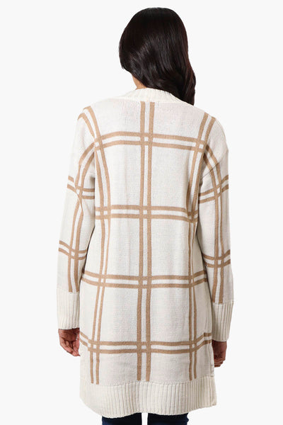 Beechers Brook Plaid Wrap Cardigan - Cream - Womens Cardigans - Fairweather